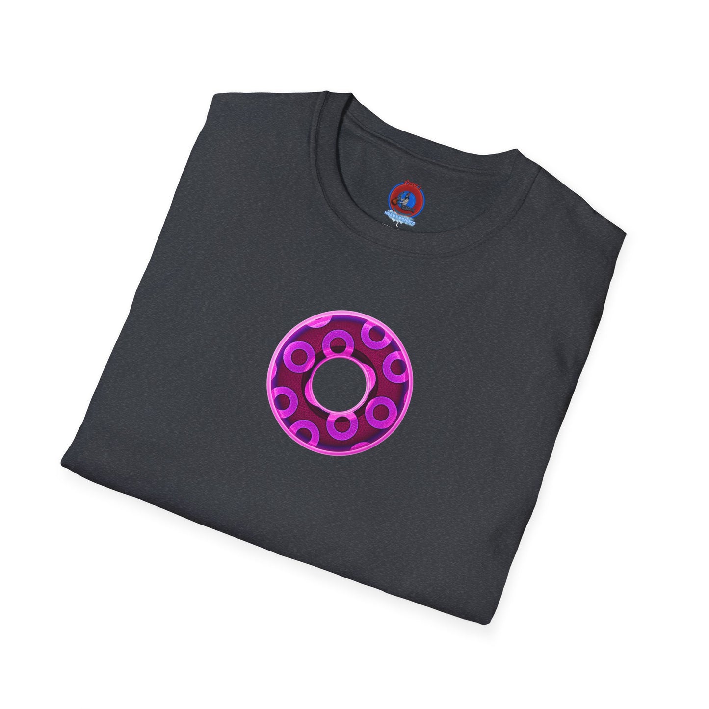 Plain Donuts/Unisex Soft-Style - "Plain Rustic Paradoxical Donuts" - magenta/burgundy donuts