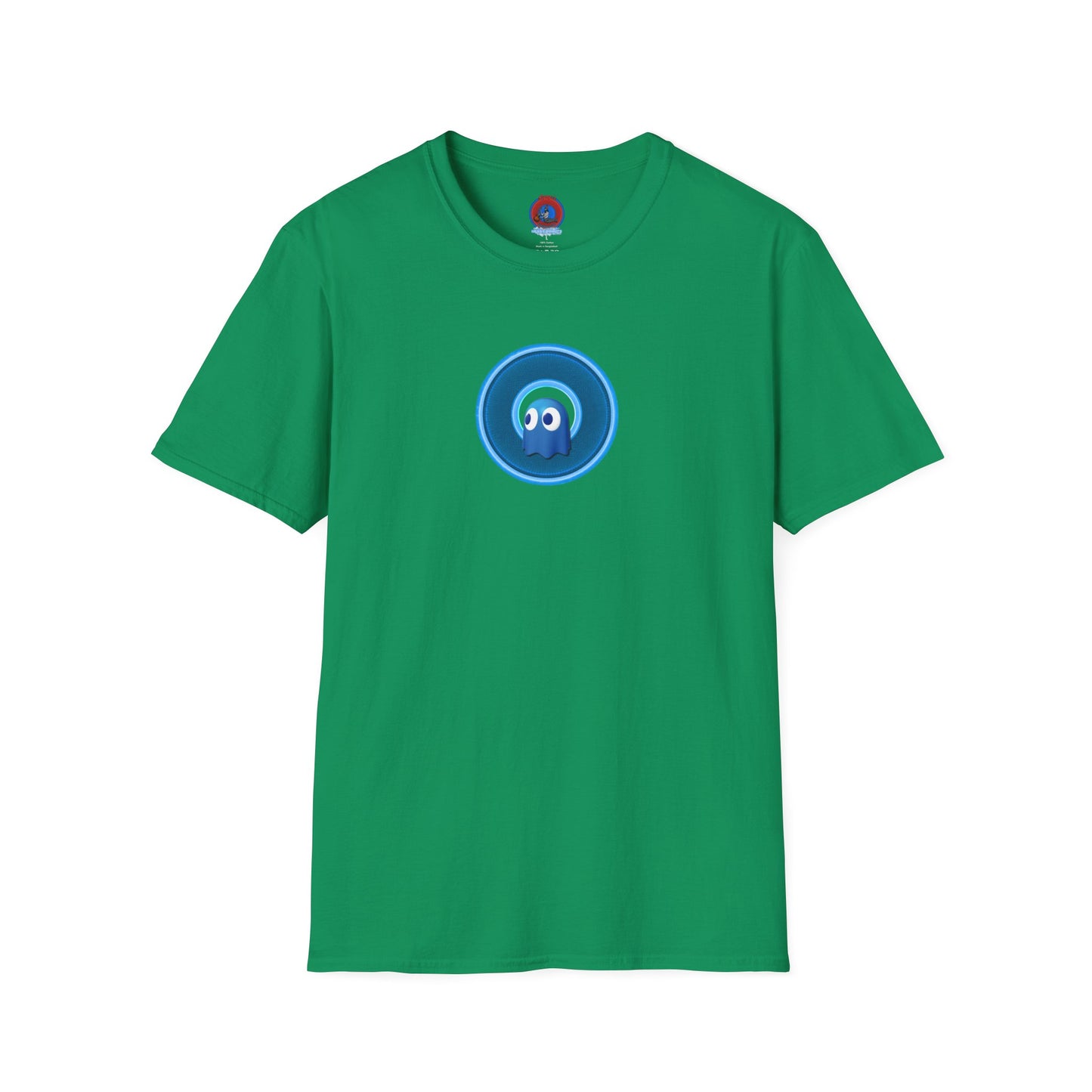 Classic Donut Tee - Unisex Soft-Style - "The Story of the Donut - a Ghostly Good Time" - variant 2 - blue/light blue rustic donut