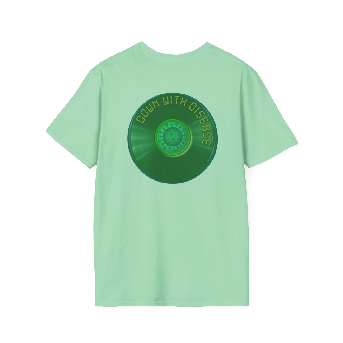 Classic Donut Tee - Unisex Soft-Style - "Down with this Donut Tee" - green donut