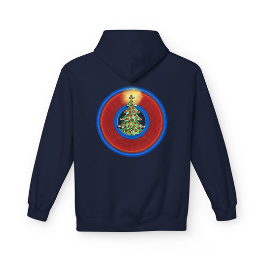 Fleece Harry Hoodies [Midweight Soft-style] - "It's Always Phishmas in Philly" - red rustic donut