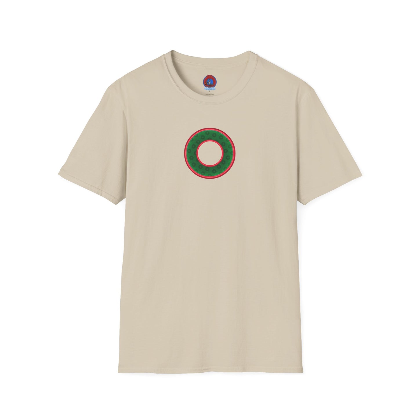 Plain Donuts/Unisex Soft-Style - "Plain Wide Mouthed Paradoxical Donuts" - dark green/red donuts