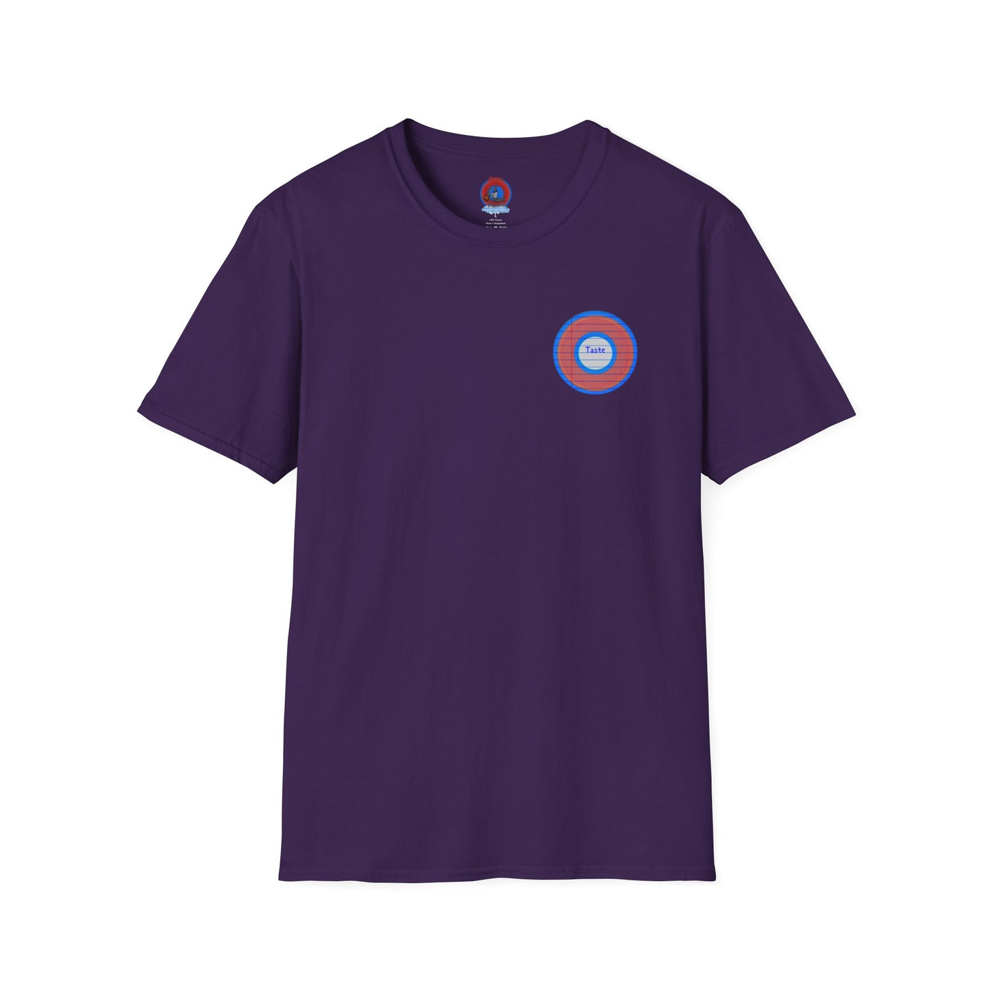 Classic Donut Tee - Unisex Soft-Style - "That's 1 Tasty Donut" - series 1.0  - variant 1 - red donut w/blue ink