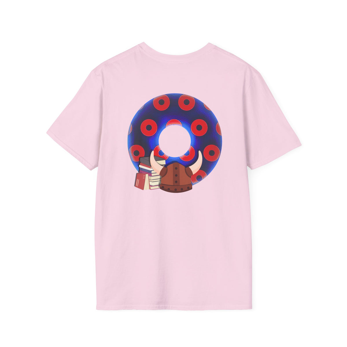 Classic Donut Tee - Unisex Soft-Style - "El Fuego Donut" - paradoxical blue/red donut
