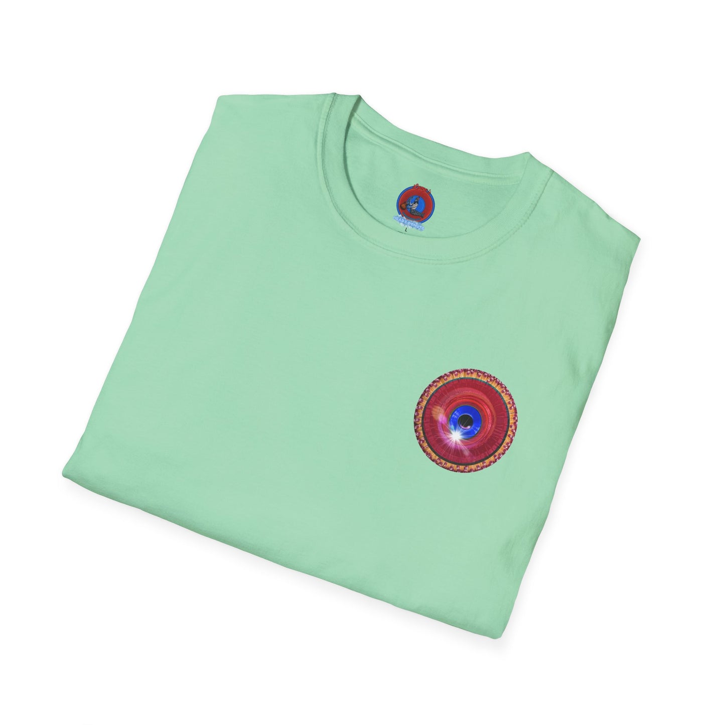 Classic Donut Tee - Unisex Soft-Style - "The Donut made with Solitary Flour" - red donut