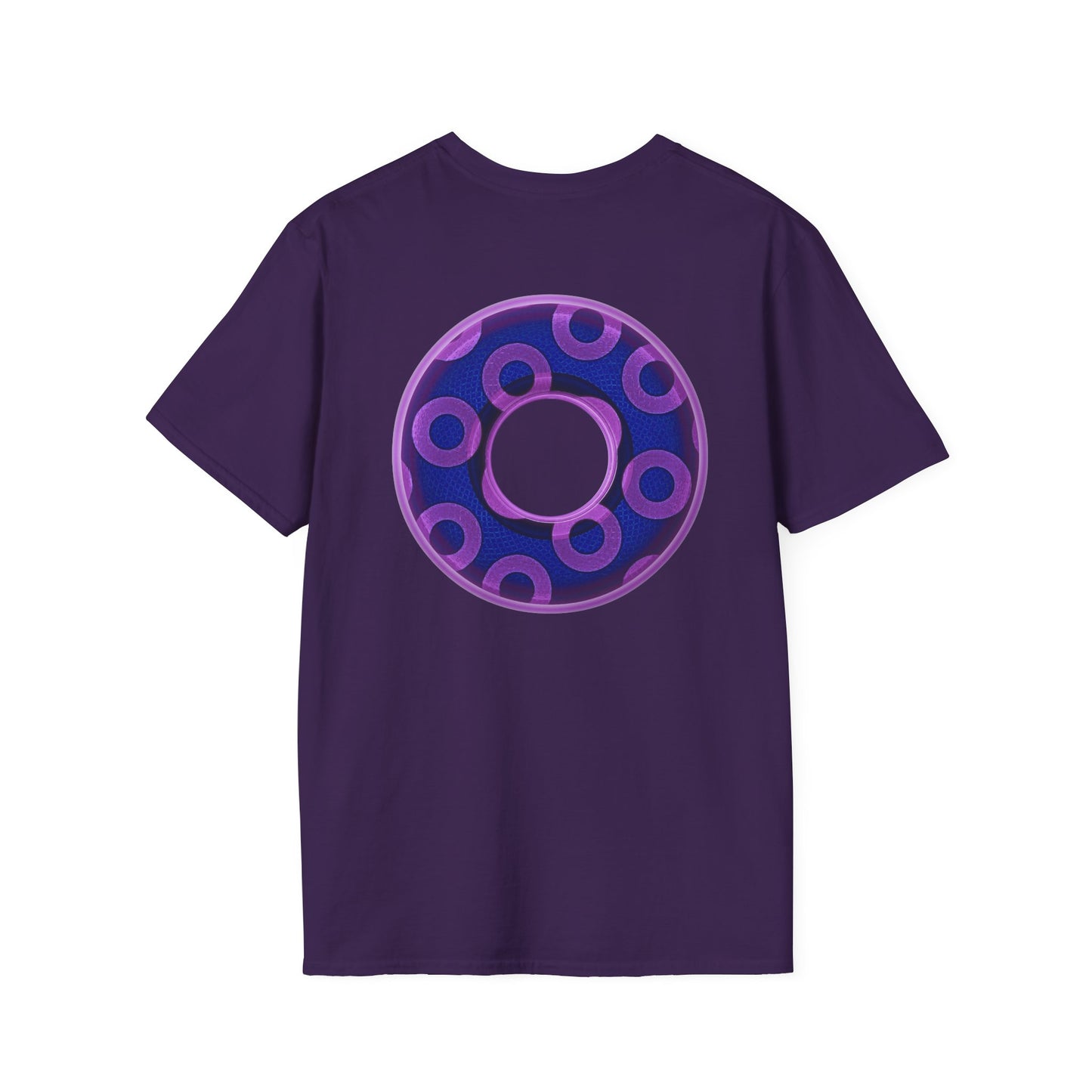 Plain Donuts/Unisex Soft-Style - "Plain Rustic Paradoxical Donuts" - light purple/dark blue donuts
