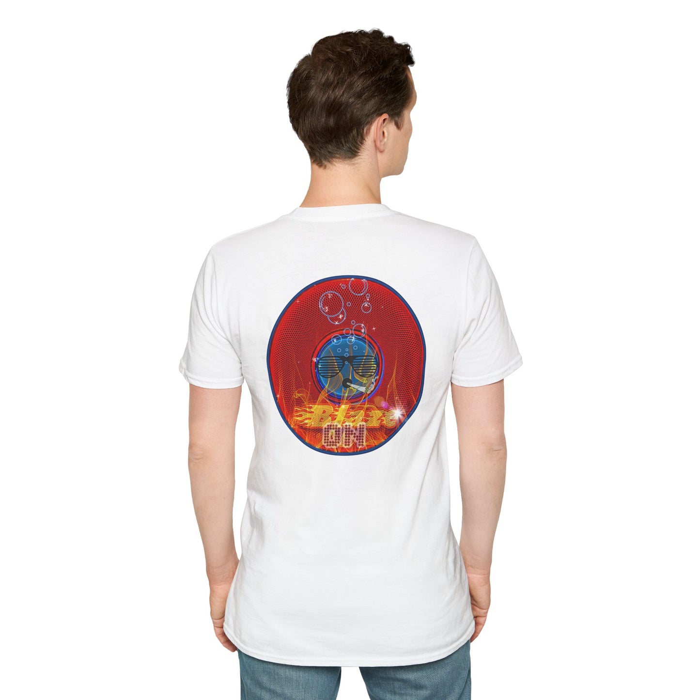 Classic Donut Tee - Unisex Soft-Style - "Fire Blazed Donuts" - series 1.0  - red phatty donut