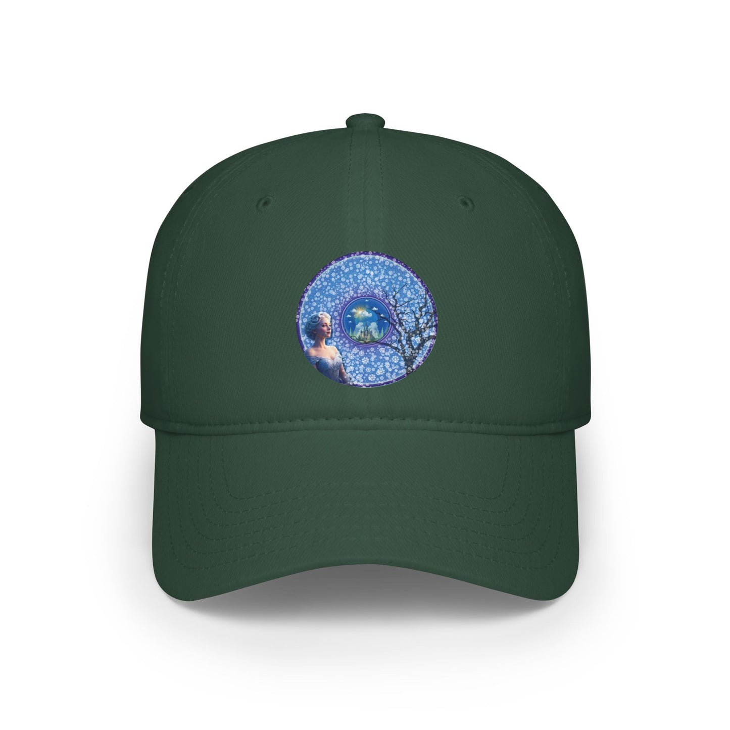 Lumpy Donut Baseball Cap - "The Donut Cap Locked in Glaciers" - vivid blue/purple donut w/