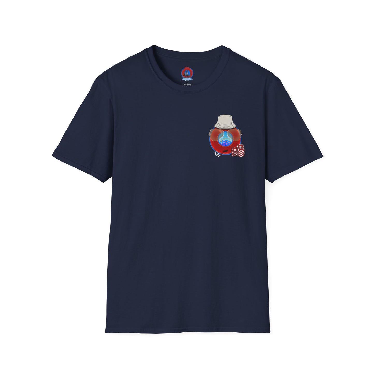 Classic Donut Tee - Unisex Soft-Style - "Gonzo Donut - Fear and Loathing in Gamehendge" - vivid red donut