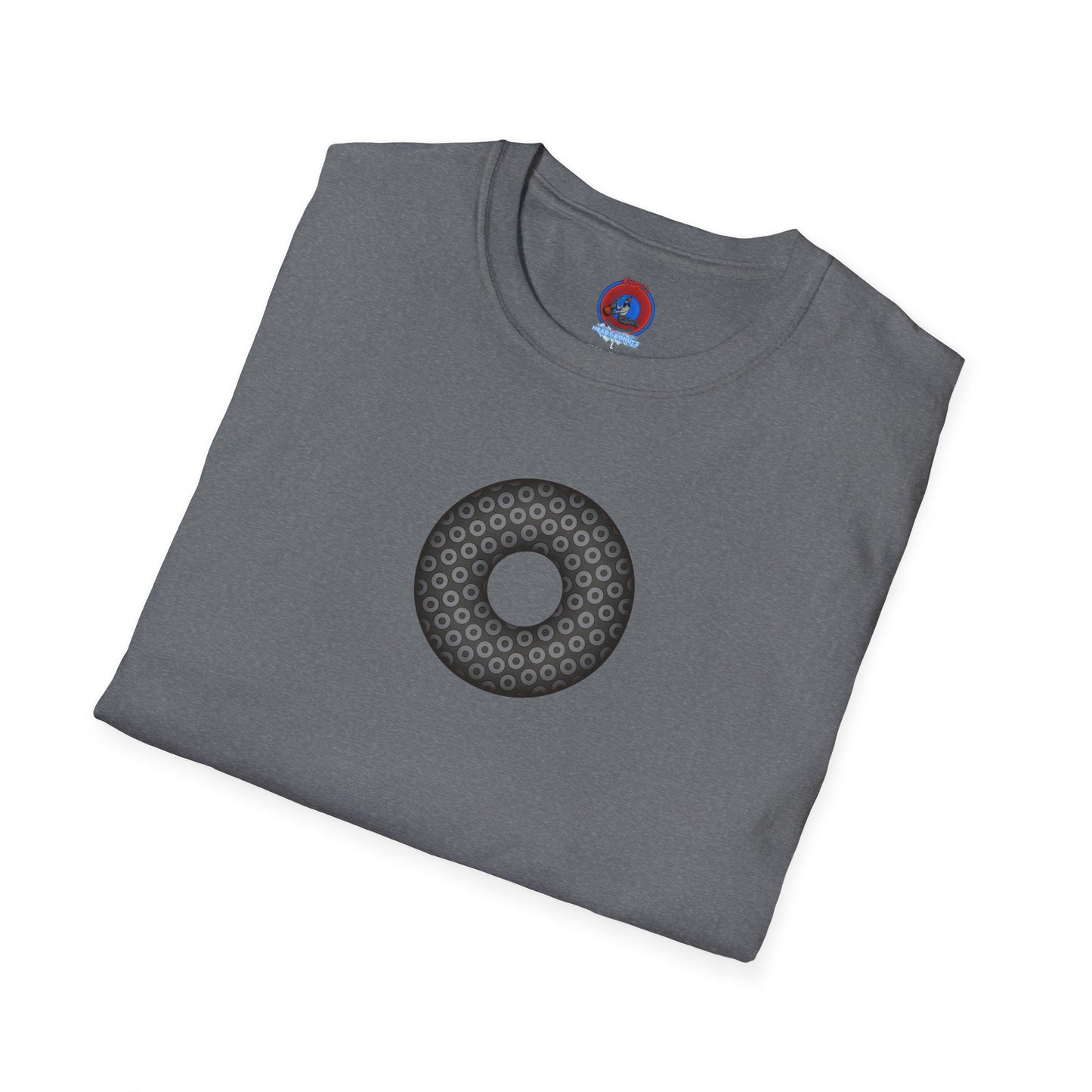 Plain Donuts/Unisex Soft-Style - "Plain Paradoxical Grided Donuts" - gray/dark gray donuts