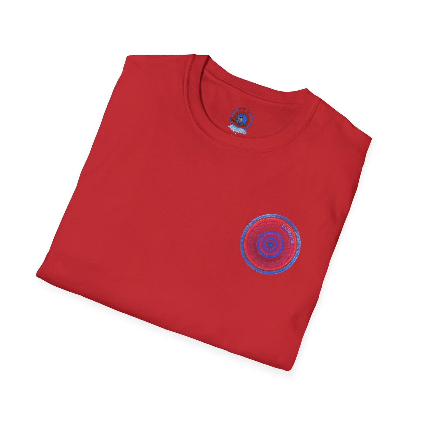 Classic Donut Tee - Unisex Soft-Style - "Tube Donuts" - series 1.0 - red donut/lighter blue bordering