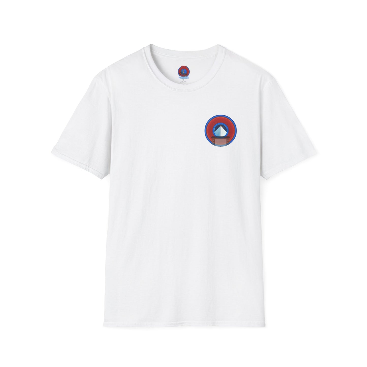 Classic Donut Tee - Unisex Soft-Style - "Limestone Donuts so Large" - variant 2 - red donuts w/garage
