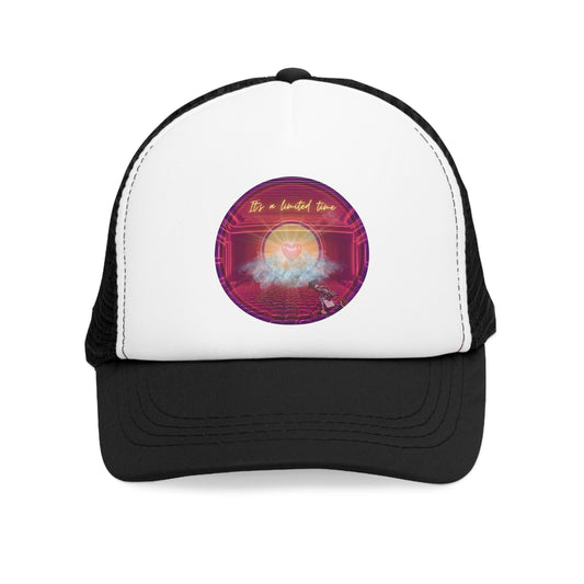 Lumpy Trucker Hat - "The Show of Donuts" - magenta donut - variant 2