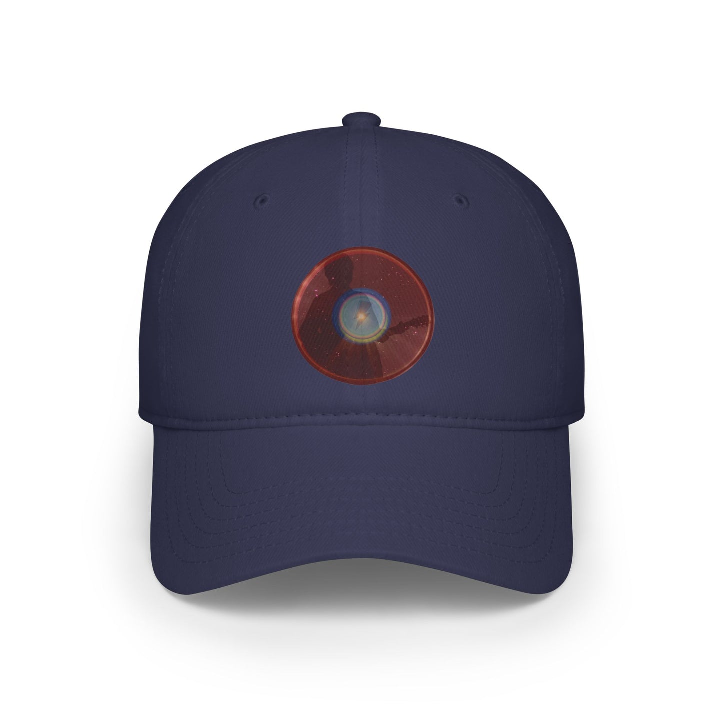 Lumpy Donut Baseball Cap - "The Unofficial Donut Cap of Bowie MD" - vivid dark red donut w/