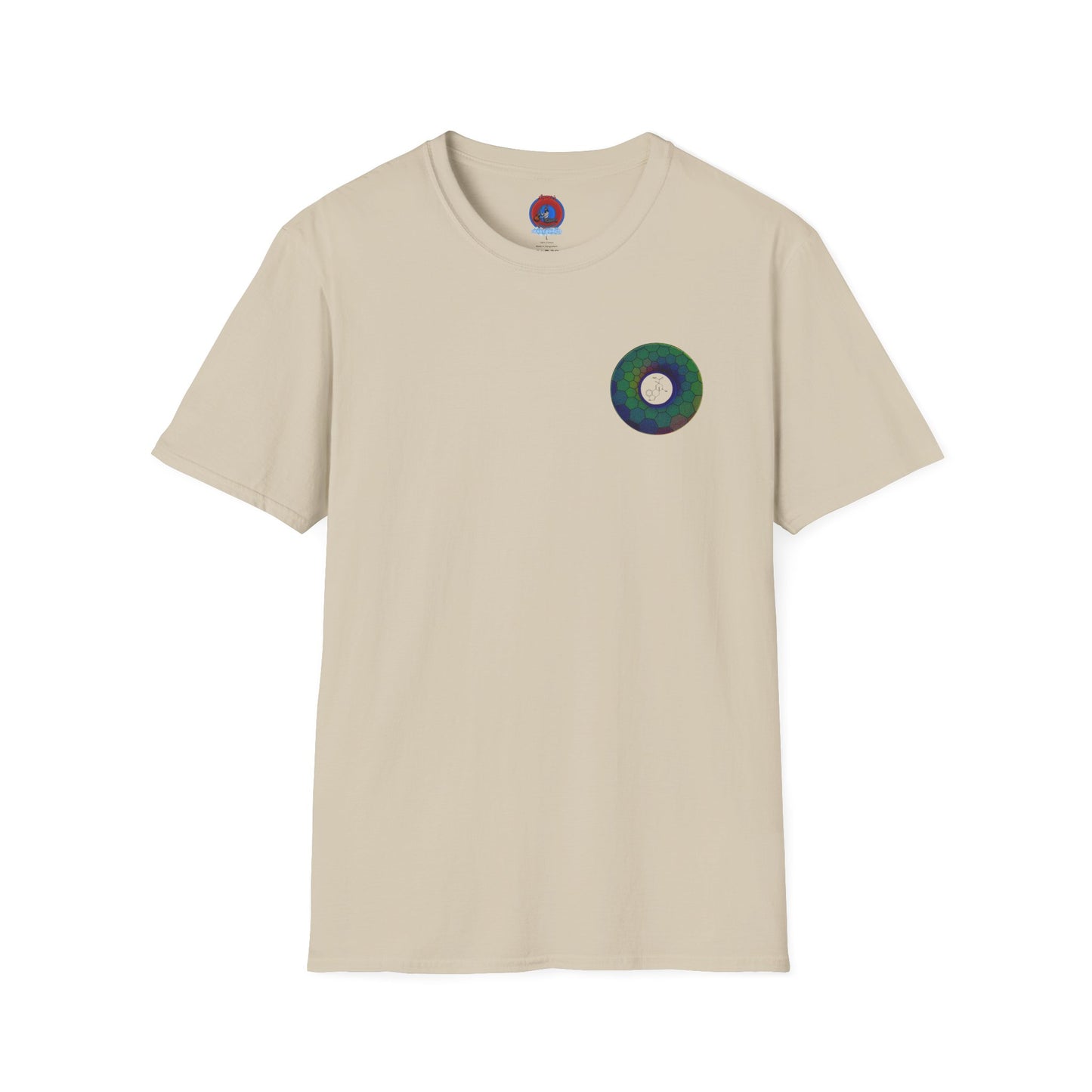 Classic Donut Tee - Unisex Soft-Style - "Dr. Albert Hofmann's Favorite Donut" - series 1.0  - variant 1 - green hexadonut