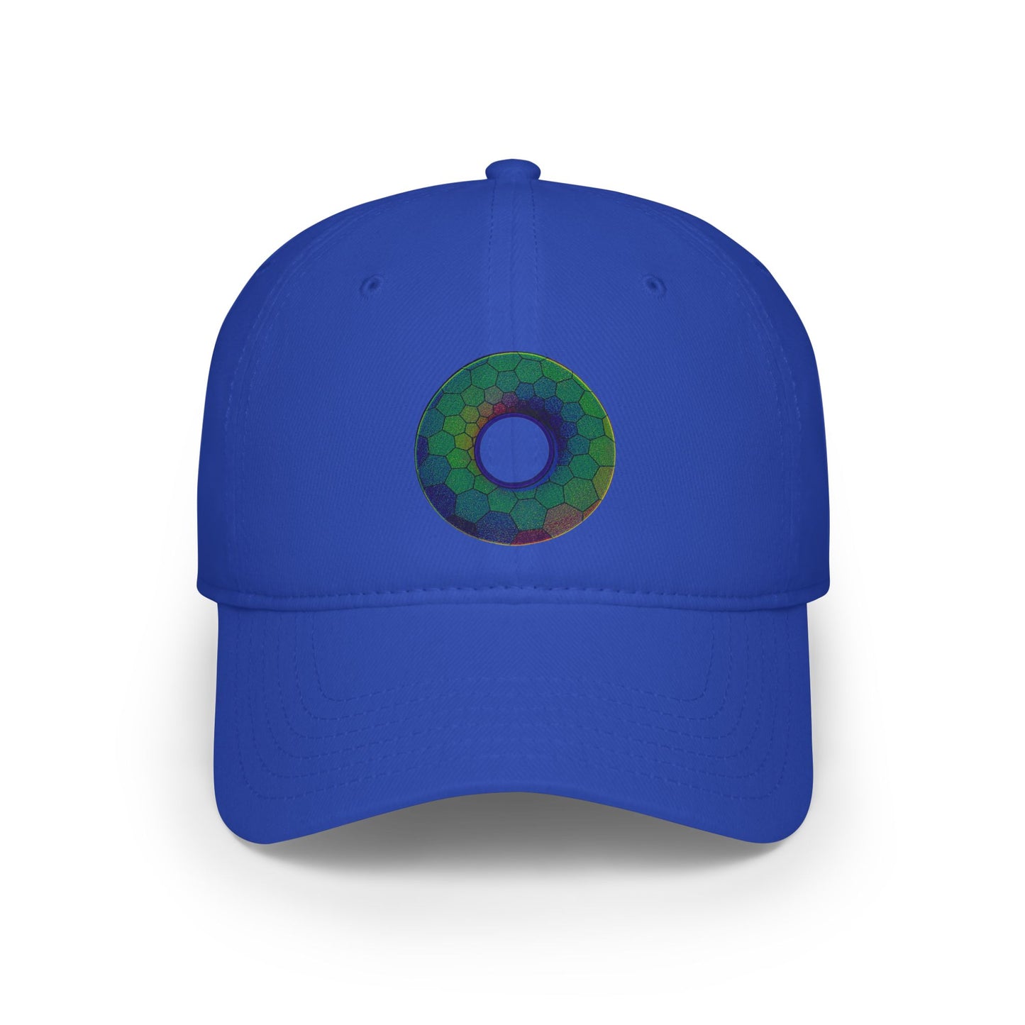 Lumpy Donut Baseball Cap - "Plain Hexadonut" - variant 3 - green hexadonut w/