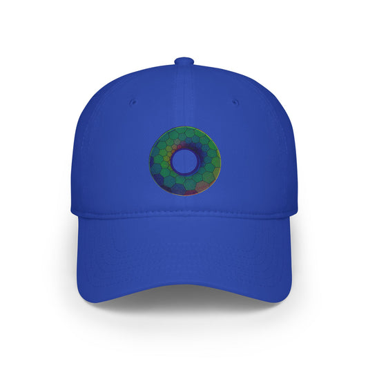 Lumpy Donut Baseball Cap - "Plain Hexadonut" - variant 3 - green hexadonut w/