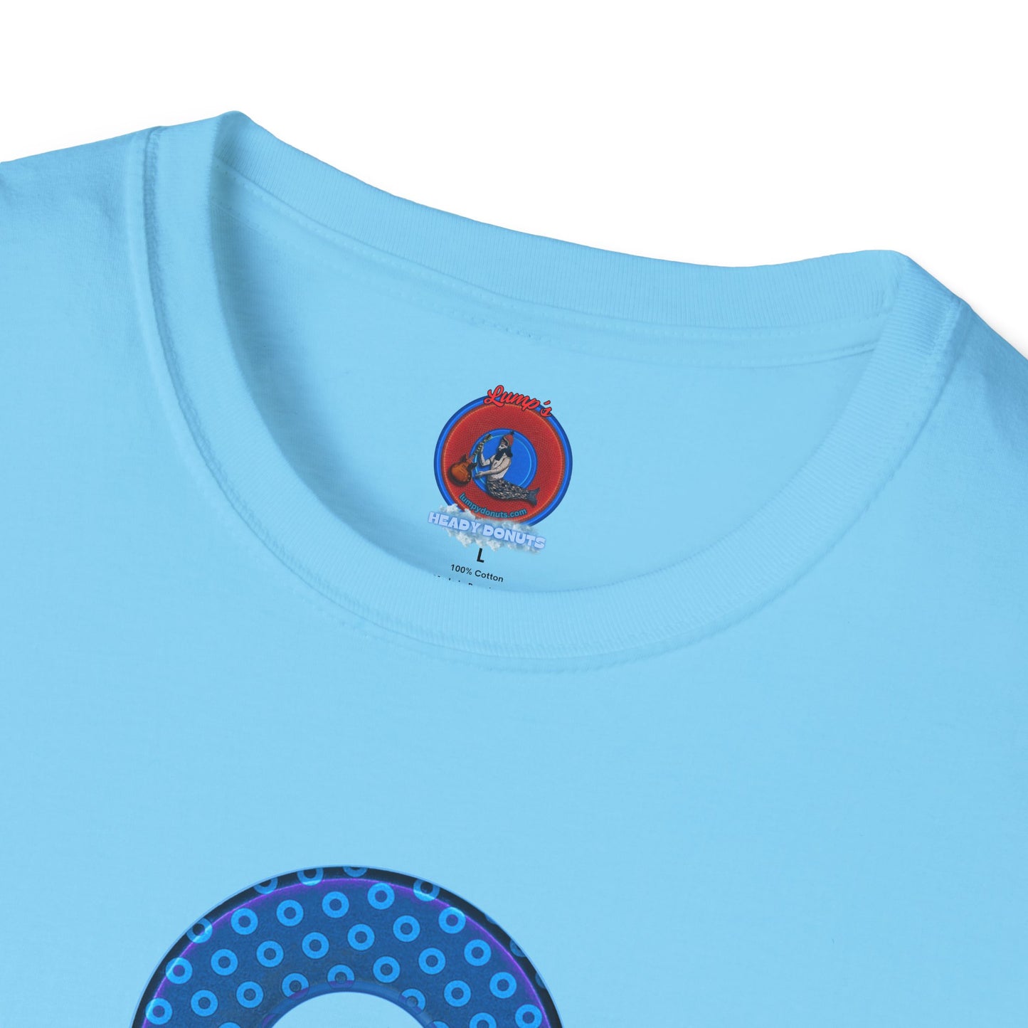Plain Donuts/Unisex Soft-Style - "Plain Electric Paradoxical Donuts" - sky blue/dark blue donuts