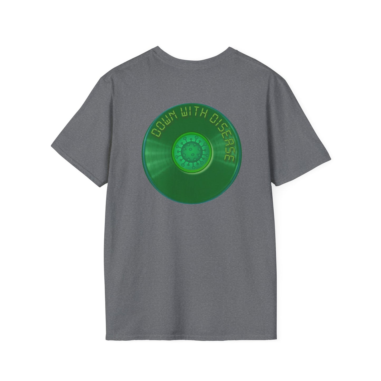Classic Donut Tee - Unisex Soft-Style - "Down with this Donut Tee" - green donut