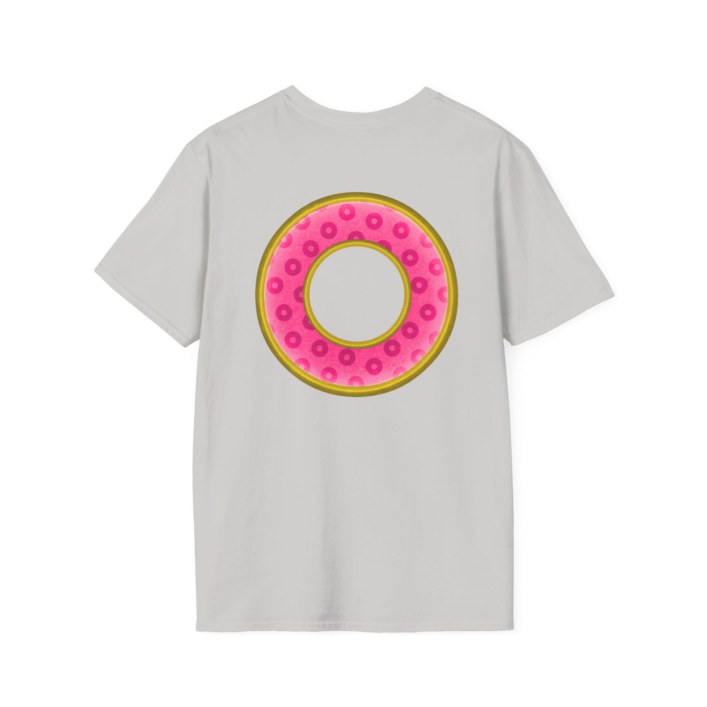 Plain Donuts/Unisex Soft-Style - "Plain Wide Mouthed Paradoxical Donuts" - pink/gold donuts