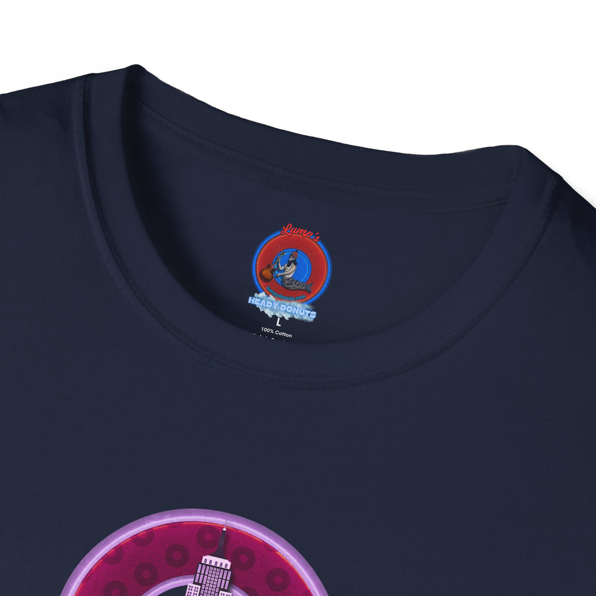 Classic Donut Tee - Unisex Soft-Style - "Simple Prep Donuts" - widemouthed purple/light purple donut