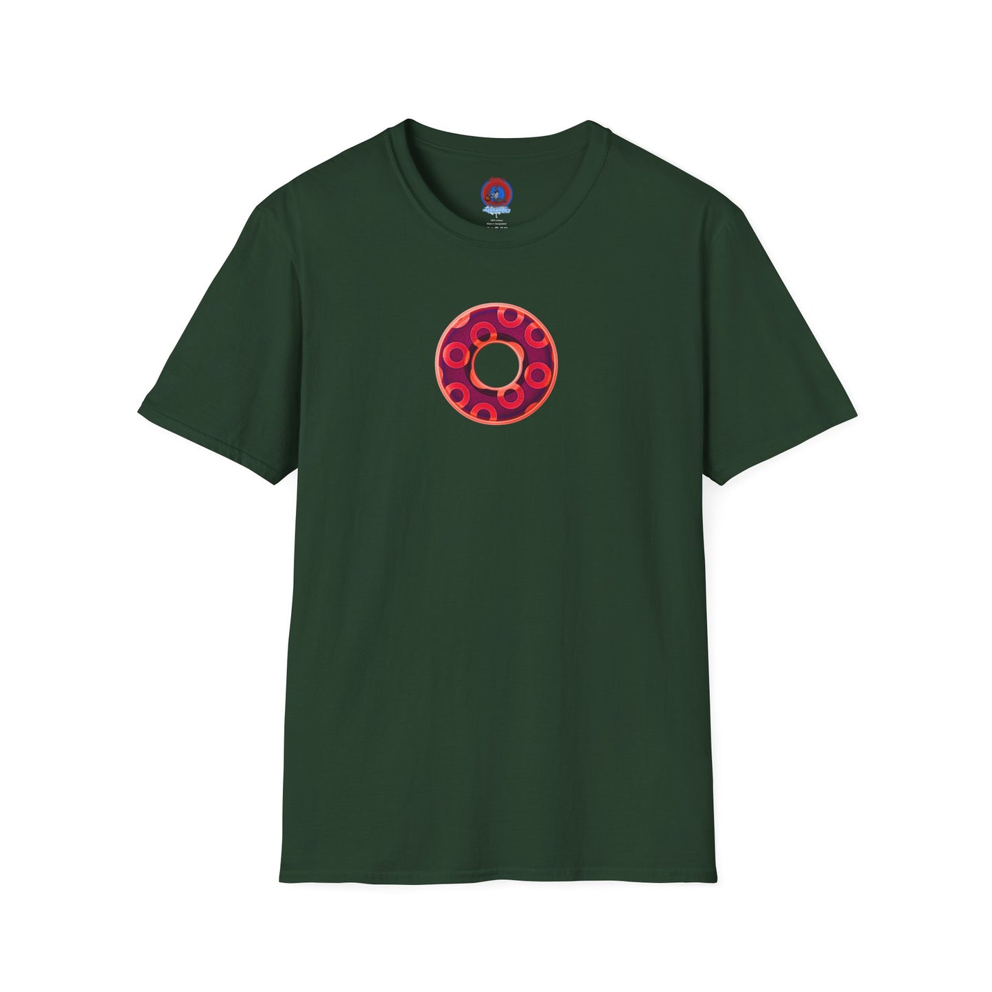 Plain Donuts/Unisex Soft-Style - "Plain Rustic Paradoxical Donuts" - bright red/burgundy donuts