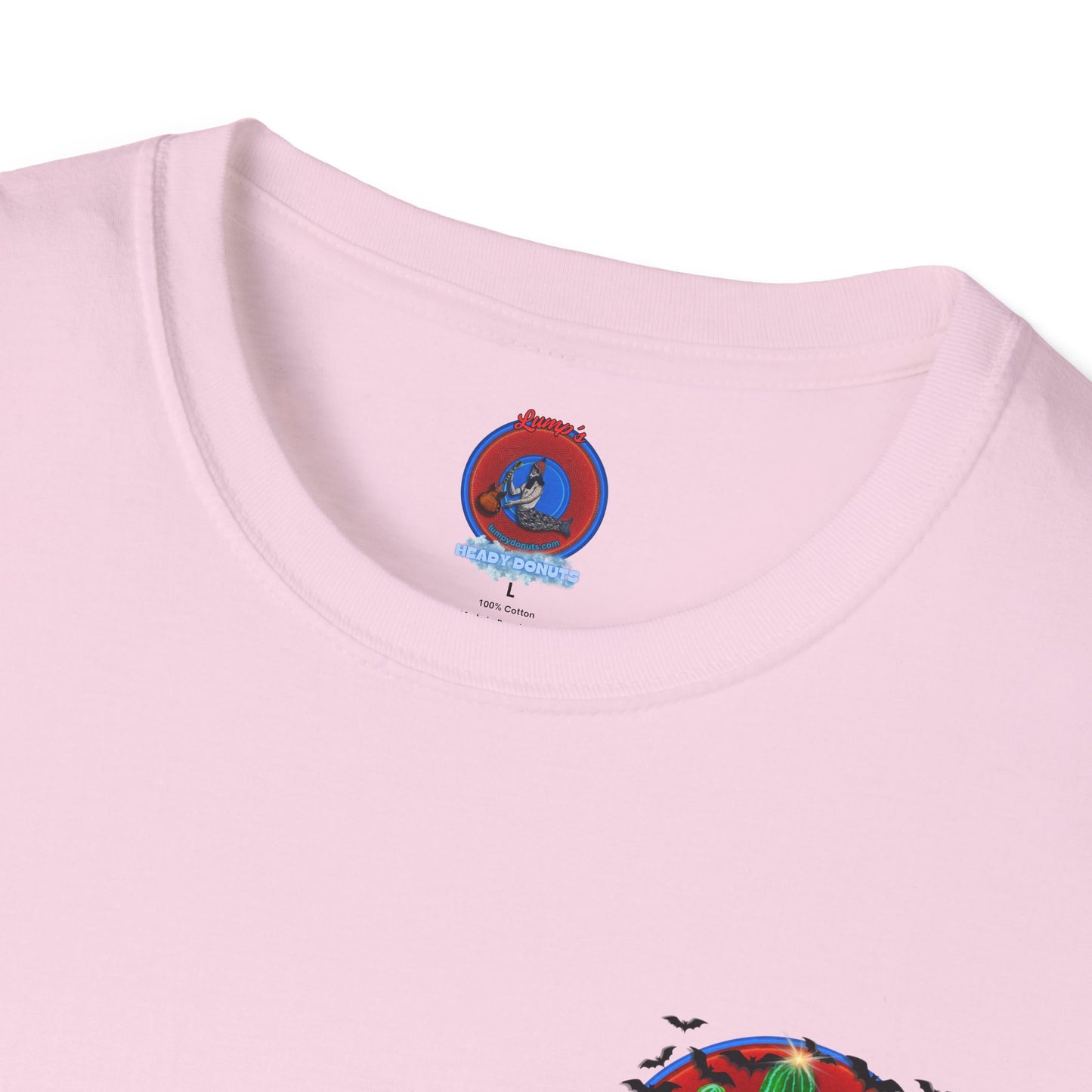 Classic Donut Tee - Unisex Soft-Style - "Raoul Duke's Sinfully Delicious Donut" - vivid red donut