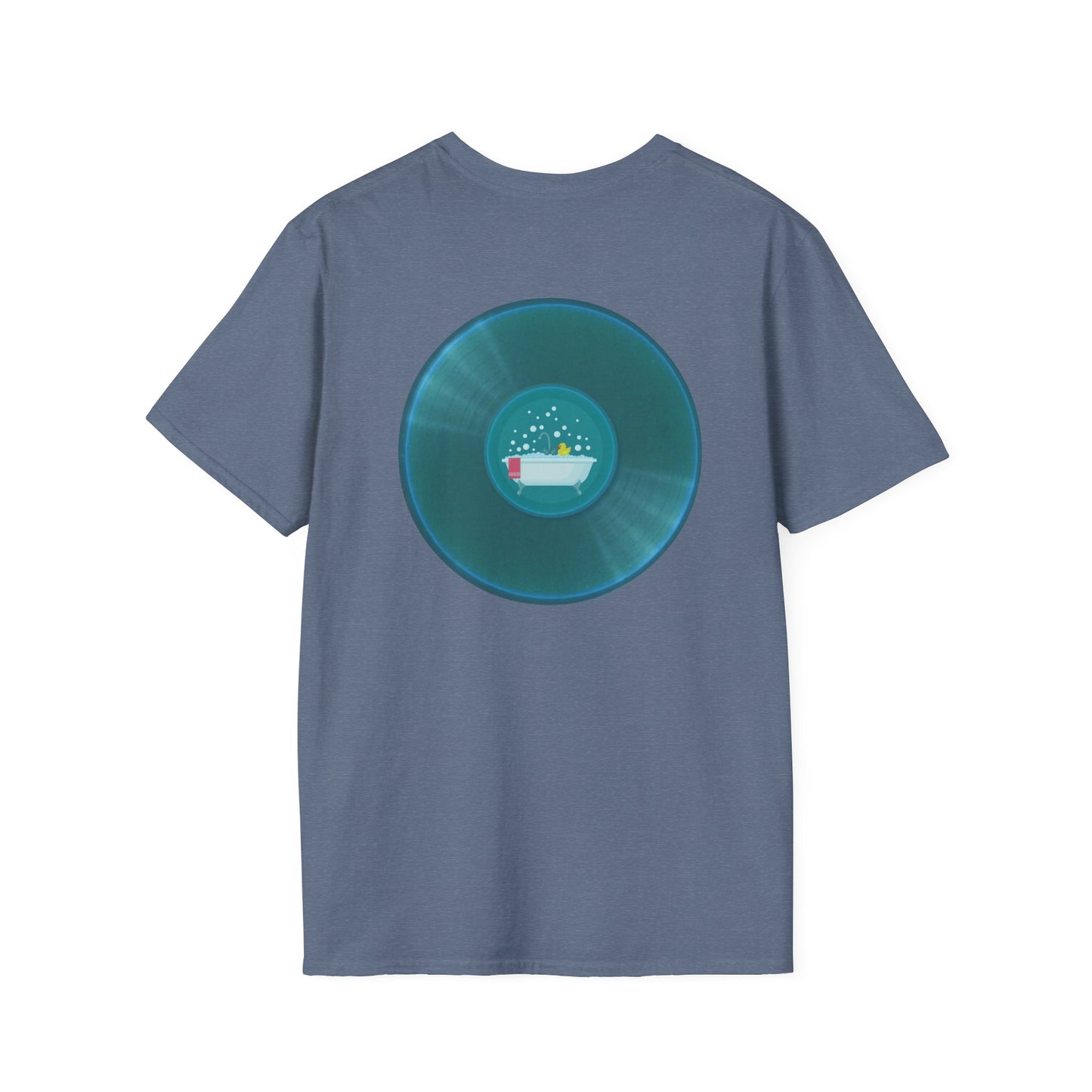 Classic Donut Tee - Unisex Soft-Style - "Bathtub Fun" - dark aquamarine donut