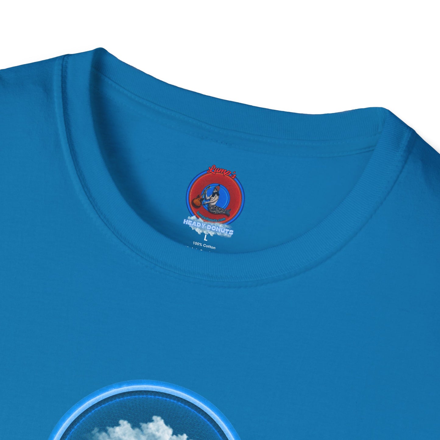 Classic Donut Tee - Unisex Soft-Style - "Got Rhombus?" - series 1.0  - variant 1 - blue/blue donut