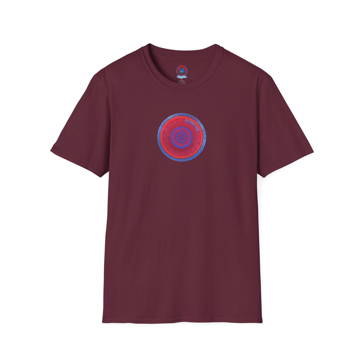 Classic Donut Tee - Unisex Soft-Style - "Tube Donuts" - series 1.0 - red donut/lighter blue bordering