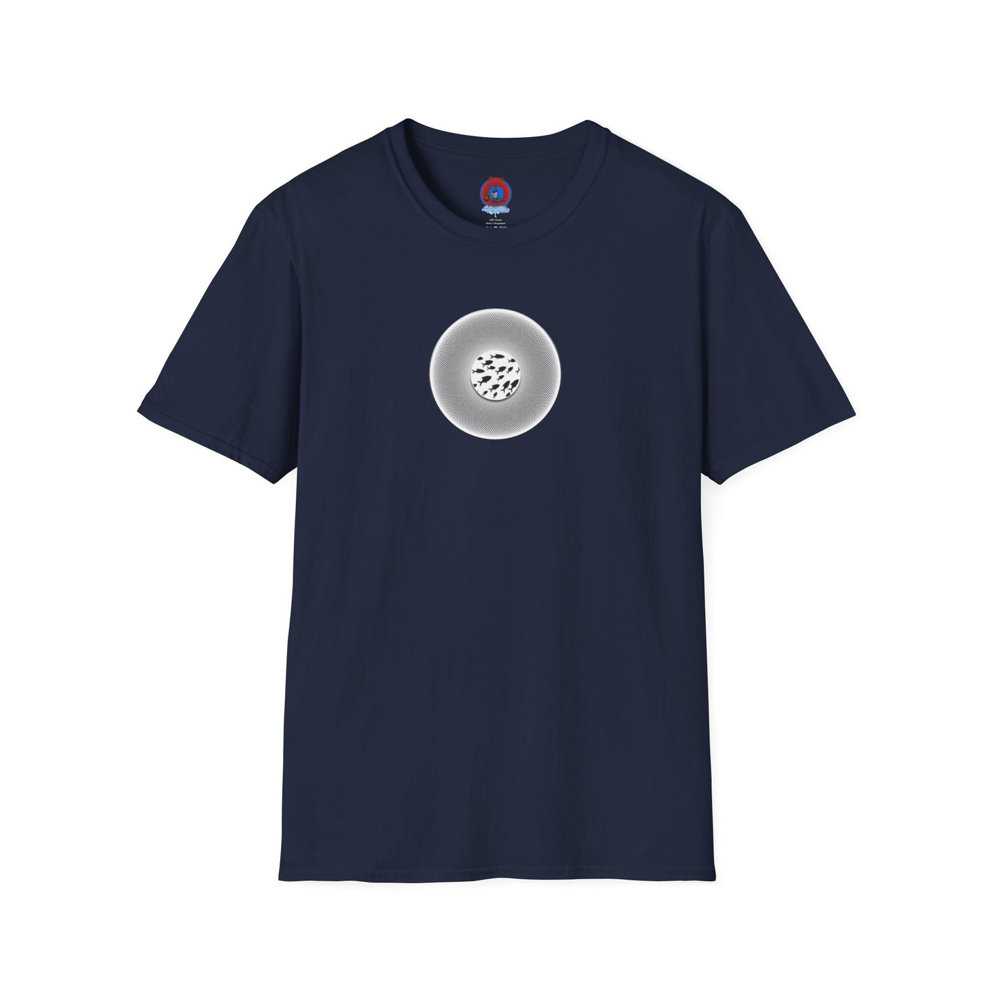 Classic Donut Tee - Unisex Soft-Style - "If I'm Swimming By" - variant 1 - white - textured donut