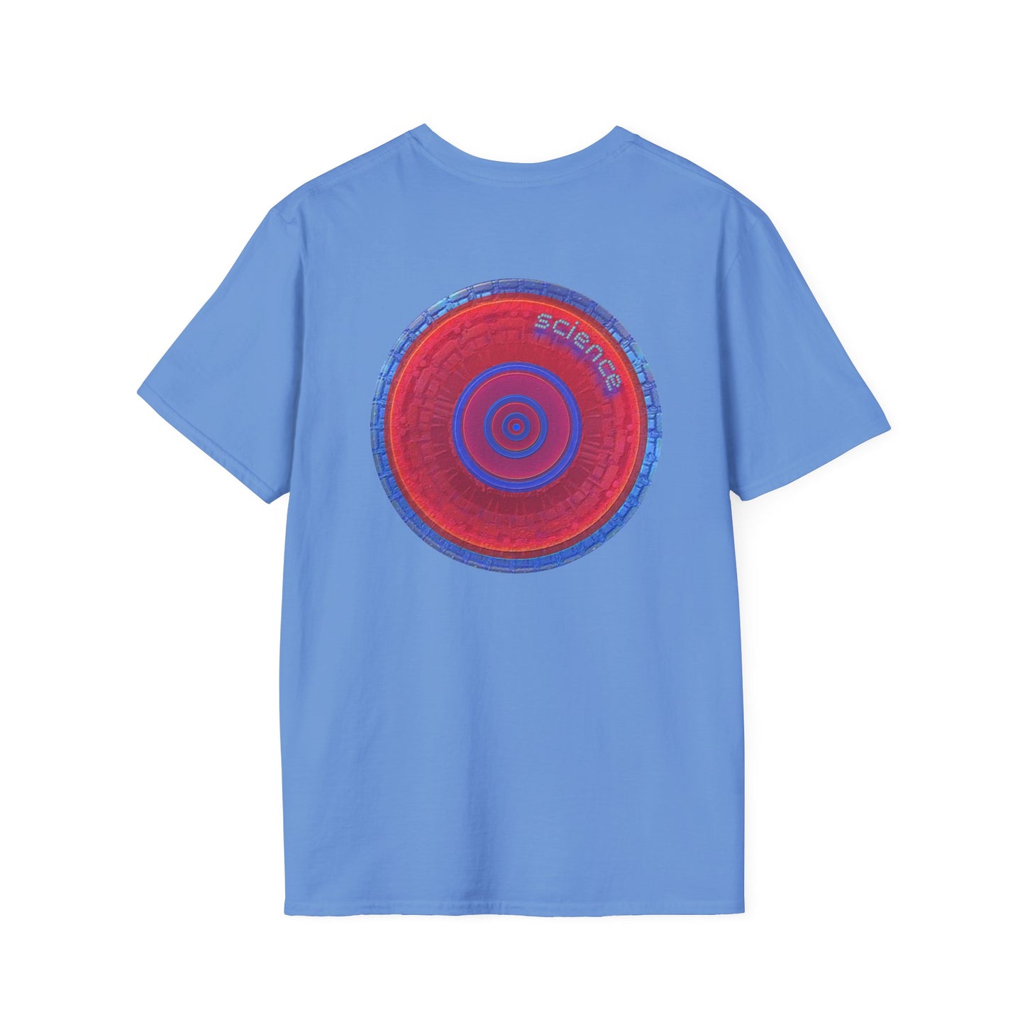 Classic Donut Tee - Unisex Soft-Style - "Tube Donuts" - series 1.0 - red donut/lighter blue bordering