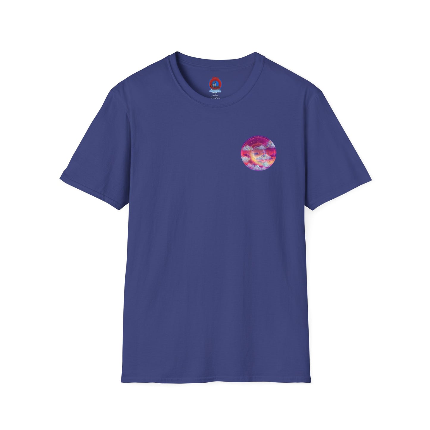 Classic Donut Tee - Unisex Soft-Style - "Conjurers of Donuts" - series 1.0  - magenta/purple donut