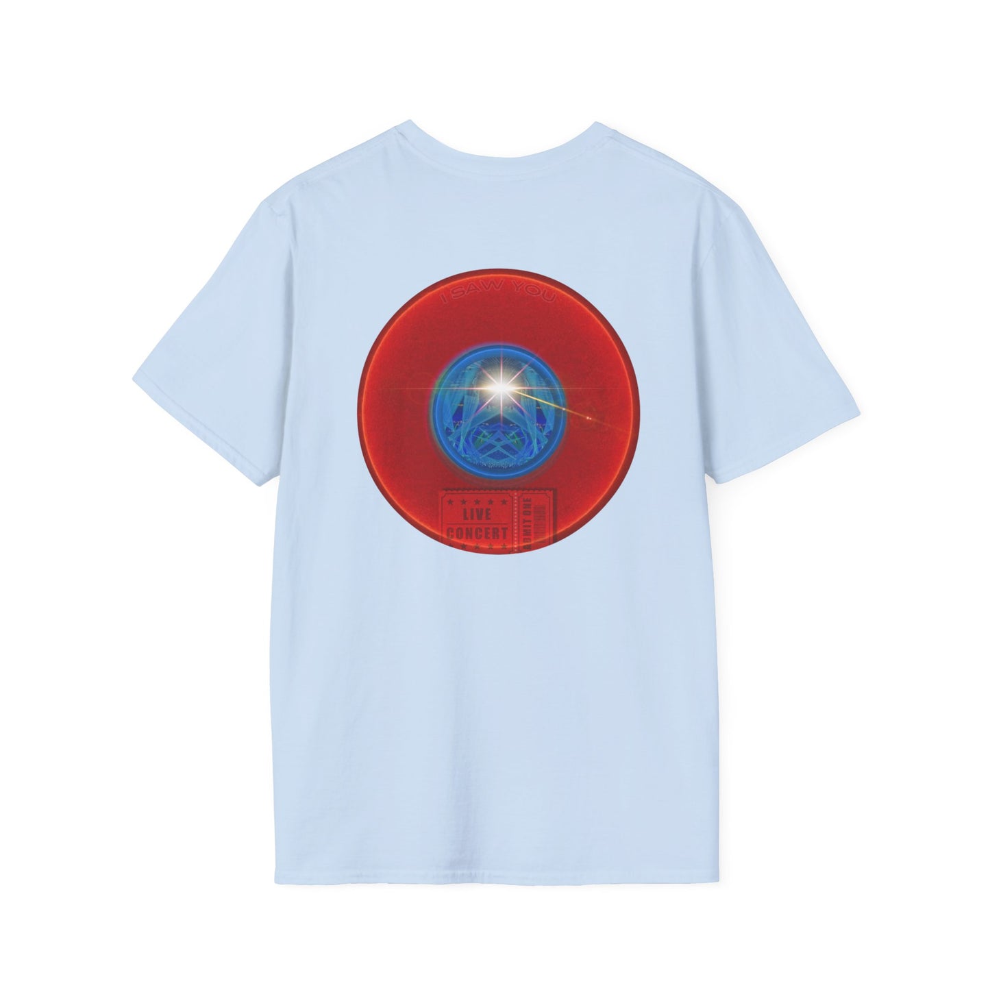 Classic Donut Tee - Unisex Soft-Style - "Golgi Donuts" - vivid red donut - variant 2