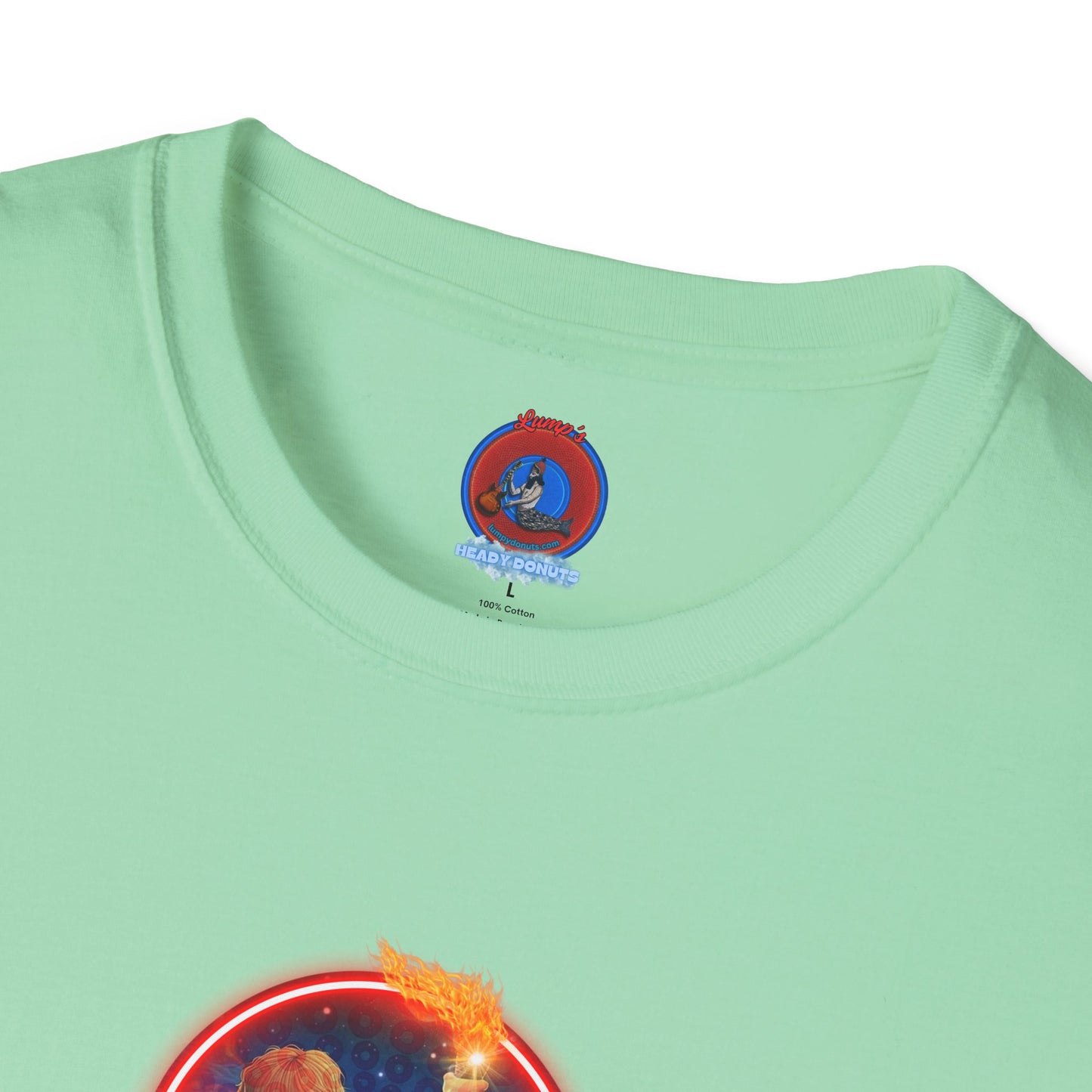 Classic Donut Tee - Unisex Soft-Style - "Torchbearer's Donut " - red donut