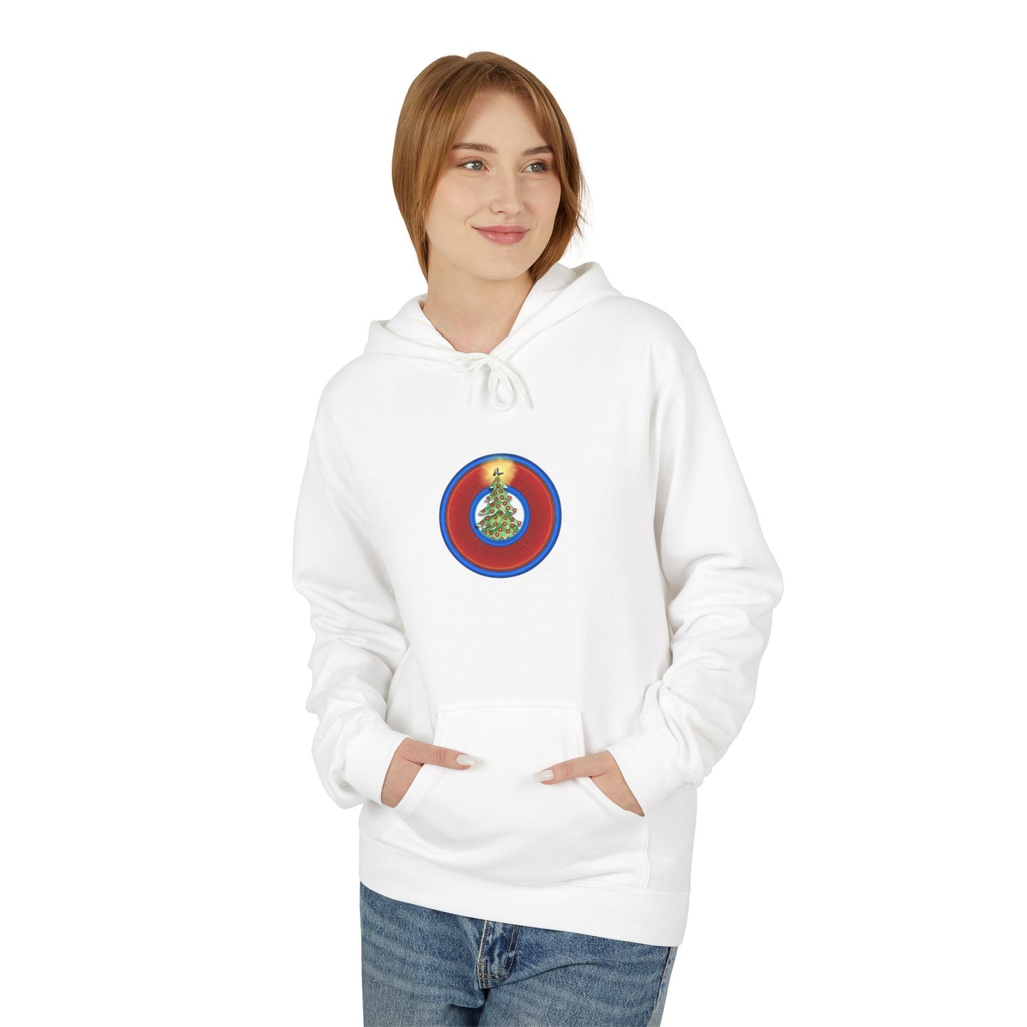 Fleece Harry Hoodies [Midweight Soft-style] - "It's Always Phishmas in Philly" - red rustic donut