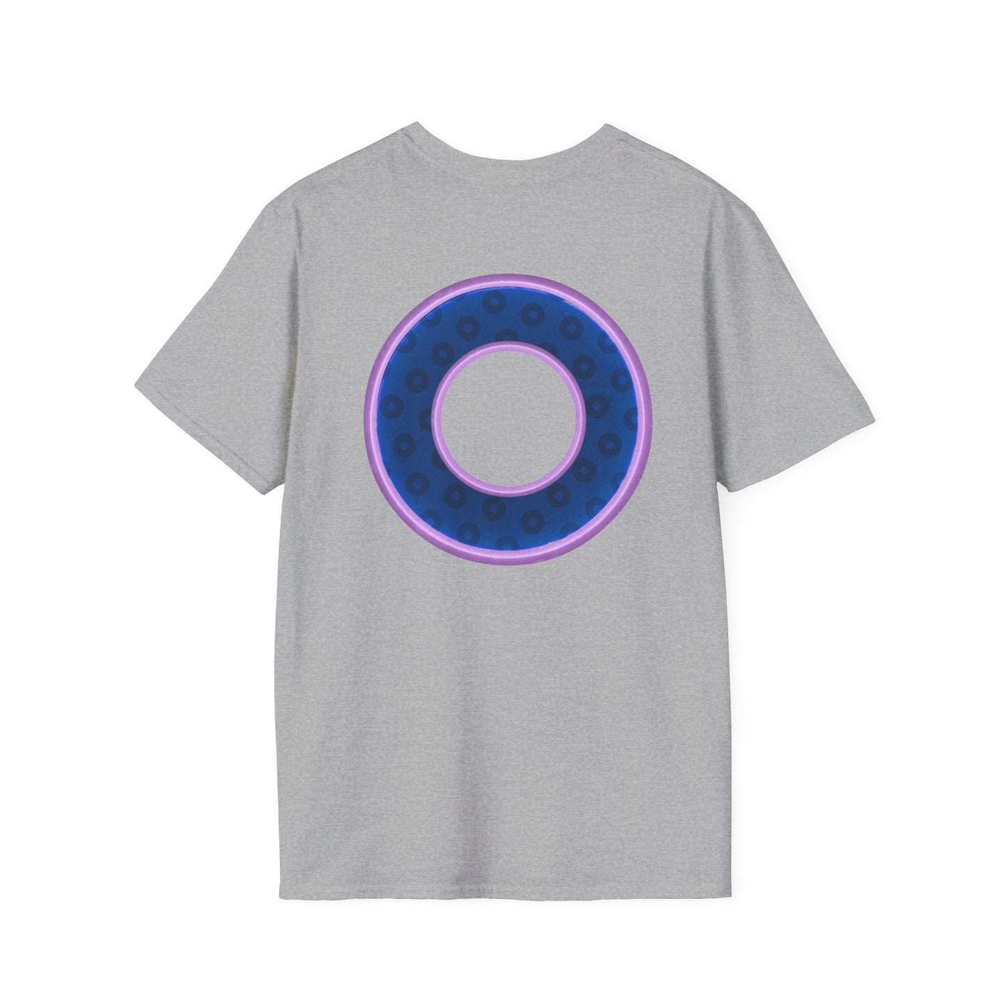 Plain Donuts/Unisex Soft-Style - "Plain Wide Mouthed Paradoxical Donuts" - dark blue/light purple donuts