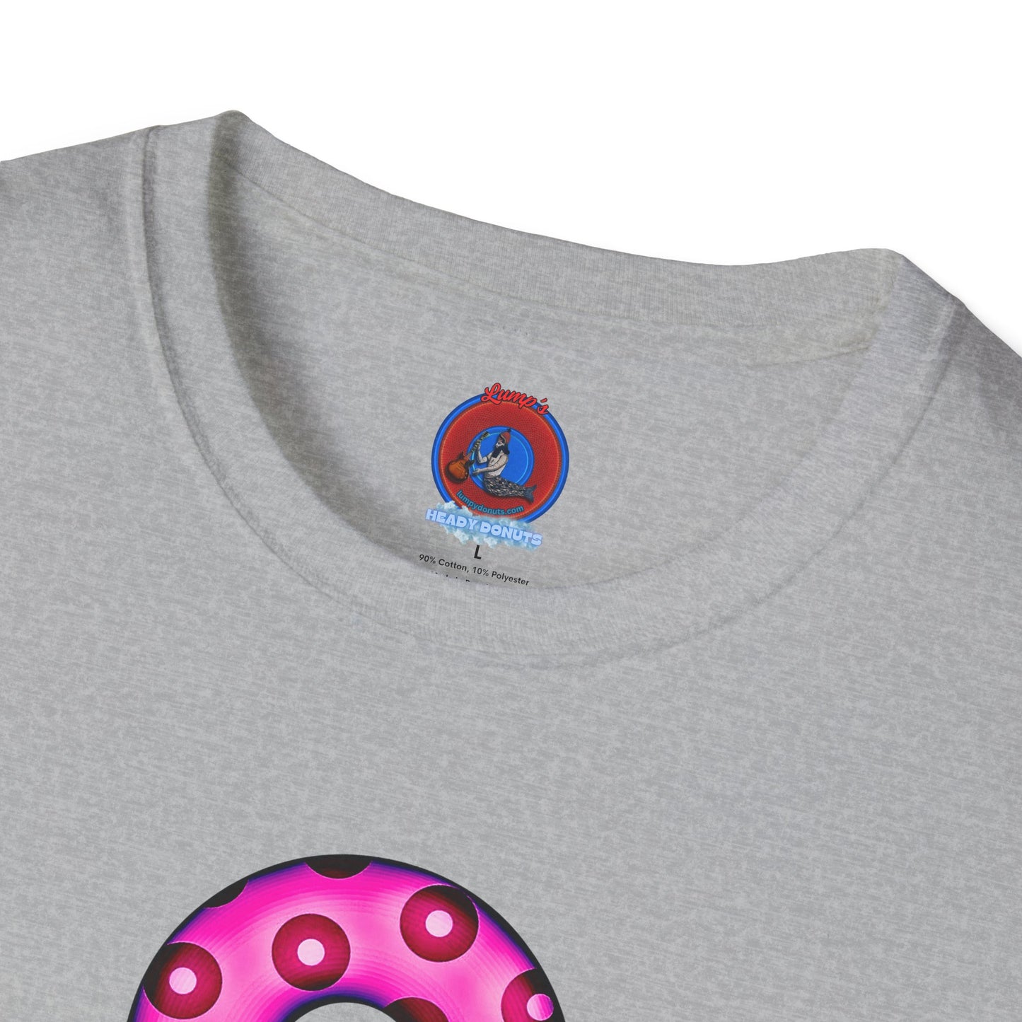 Plain Donuts/Unisex Soft-Style - "Plain Blimpy Paradoxical Donuts" - bright magenta/red donuts