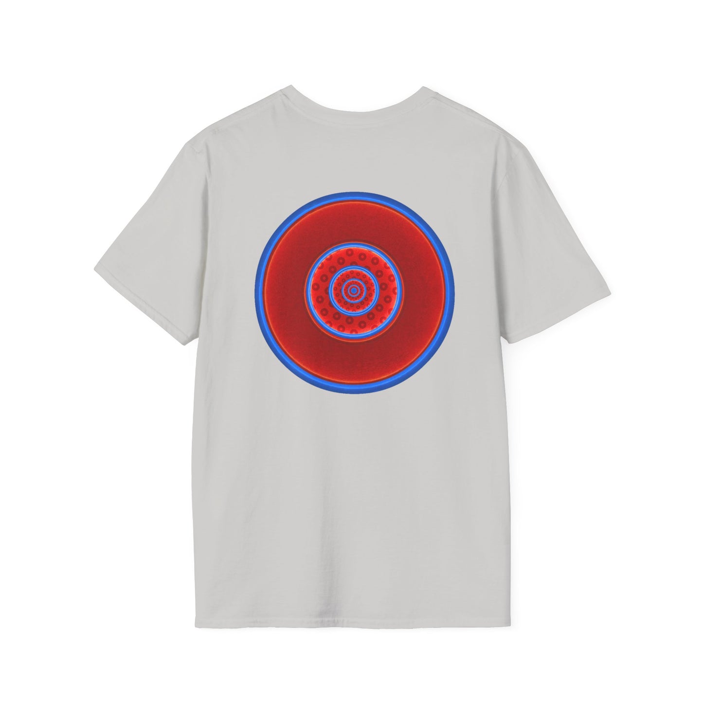 Classic Donut Tee - Unisex Soft-Style - "Spinning in Circles" - vivid paradox donut pattern