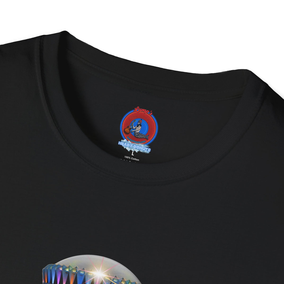 Classic Donut Tee - Unisex Soft-Style - "Donuts now Served on the Mothership" - series 1.0  - variant 6  - tractor-beamed donut