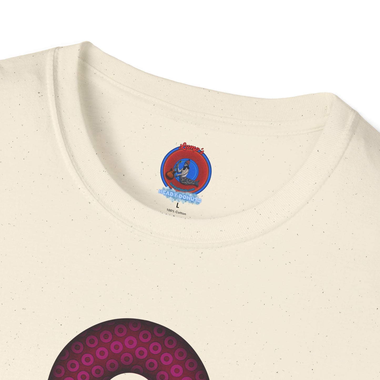 Plain Donuts/Unisex Soft-Style - "Plain Paradoxical Grided Donuts" - dark magenta/burgundy donuts