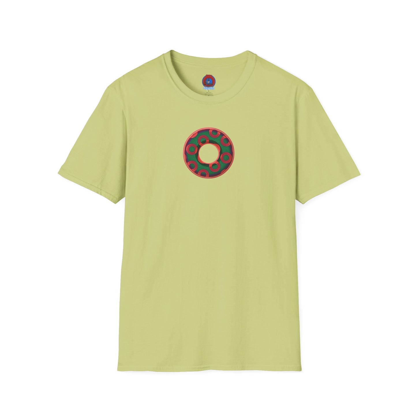 Plain Donuts/Unisex Soft-Style - "Plain Rustic Paradoxical Donuts" - green/red donuts