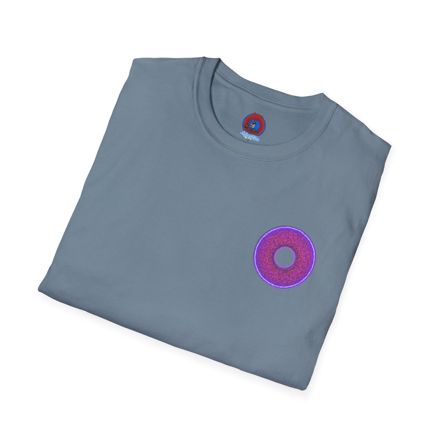 Classic Donut Tee - Unisex Soft-Style - "The Frankenstein Donut - It's Alive! " - series 1.0  - purple-ish donut