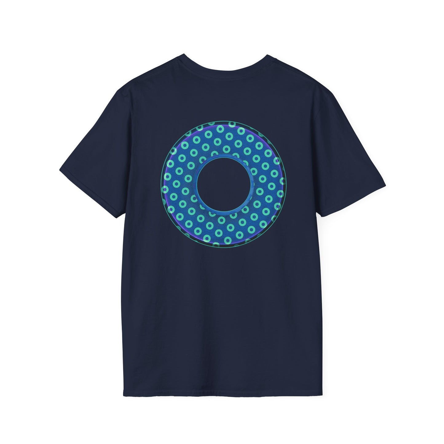Plain Donuts/Unisex Soft-Style - "Plain Electric Paradoxical Donuts" - blue/seafoam green donuts