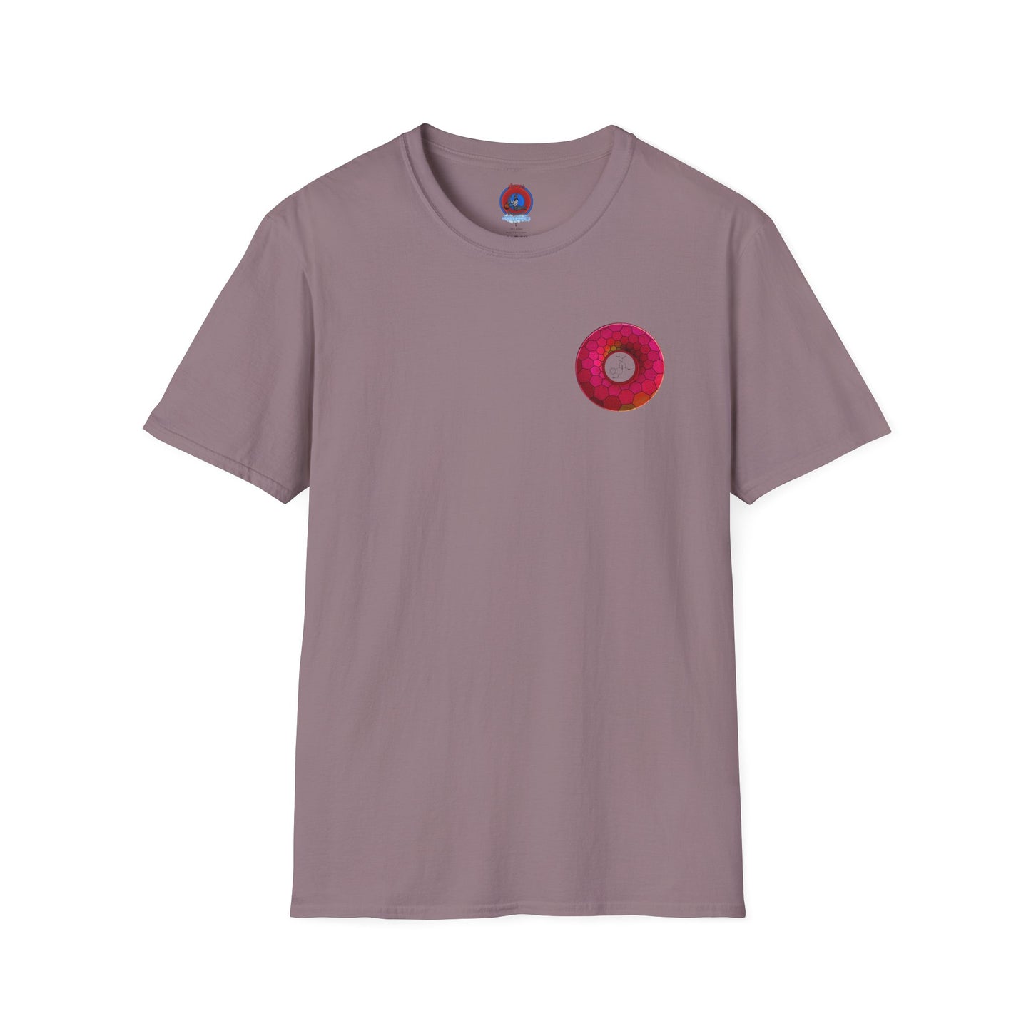 Classic Donut Tee - Unisex Soft-Style - "Dr. Albert Hofmann's Favorite Donut" - series 1.0  - variant 2 - magenta hexadonut