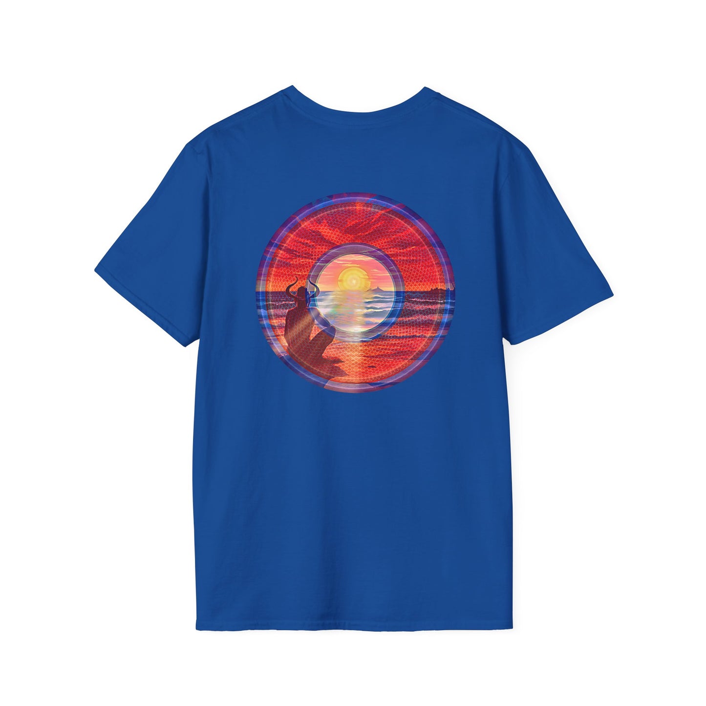 Classic Donut Tee - Unisex Soft-Style - "The Squirming Donut" - red picture donut