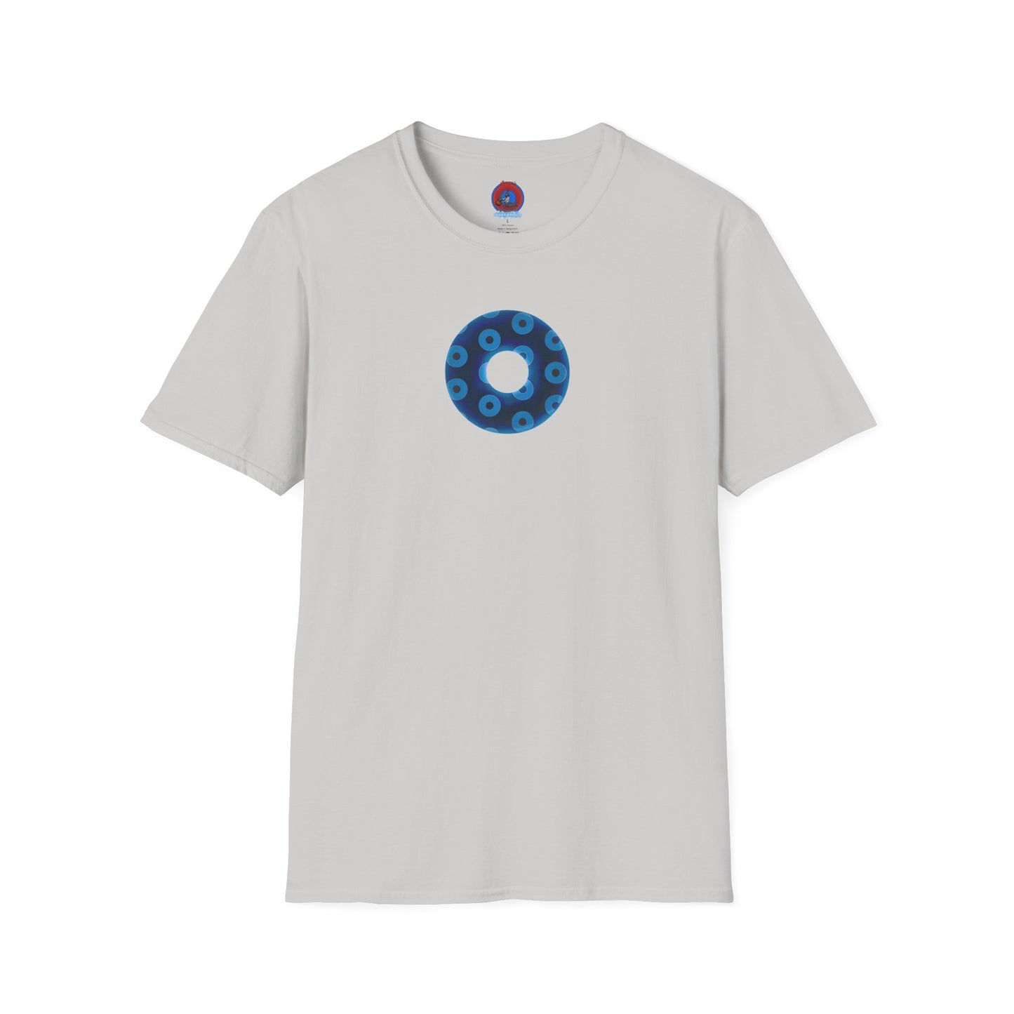 Plain Donuts/Unisex Soft-Style - "Plain Blimpy Paradoxical Donuts" - dark blue/sky blue donuts