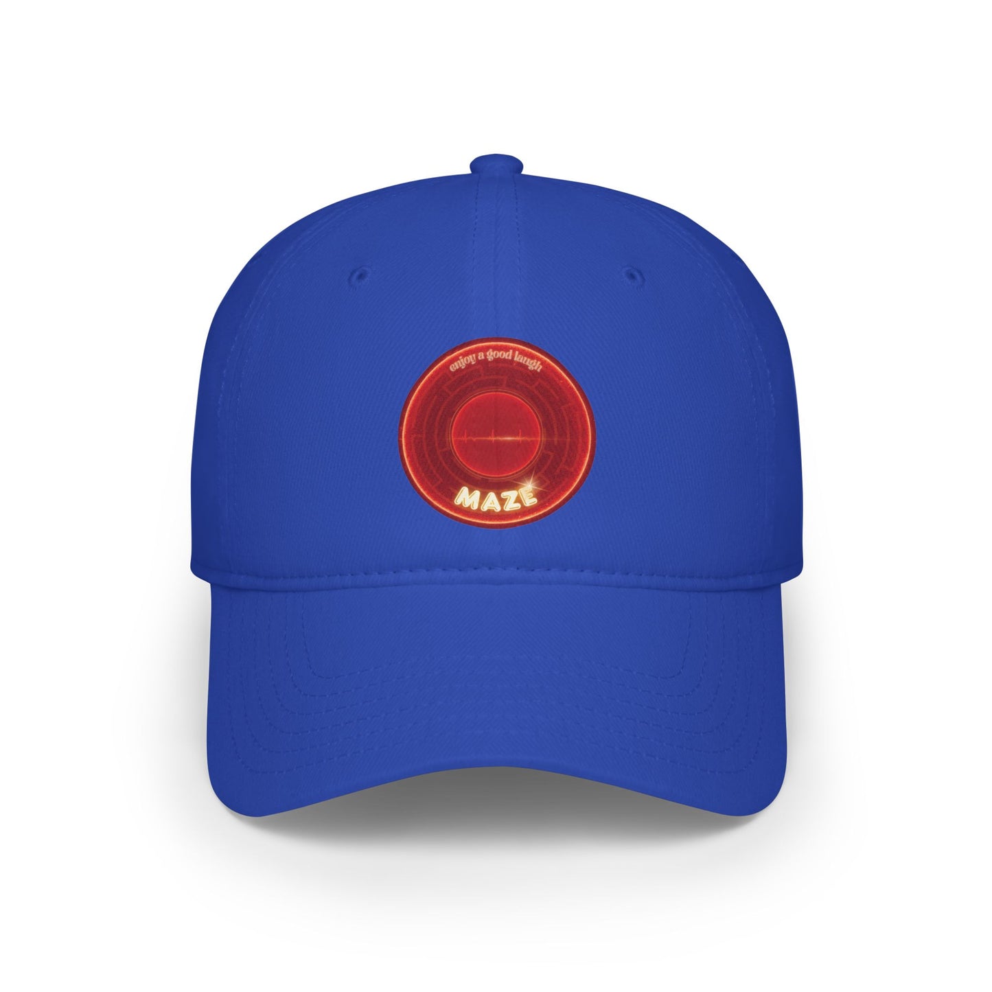 Lumpy Donut Baseball Cap - "The Amazing Donut Cap" - variant 1 - vivid red donut w/