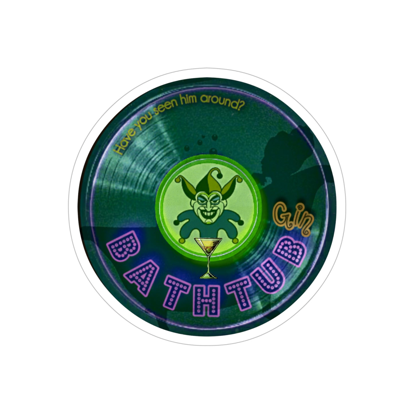 Donut Bumper/Outdoor Sticker - The Joker's Personal Sticker - Ambassador Edition" - series 1.0 - variant 2 - purple donut - [Die-Cut] 6"x 6"