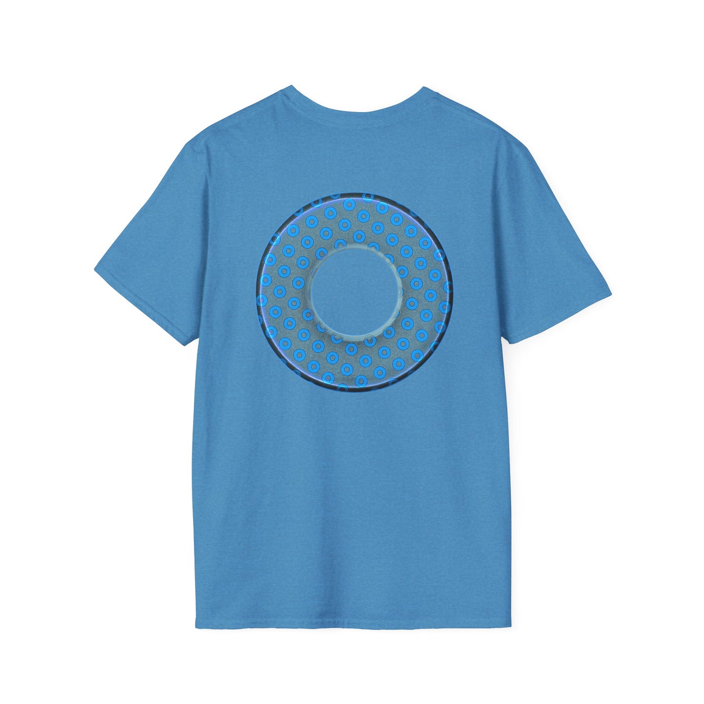 Plain Donuts/Unisex Soft-Style - "Plain Electric Paradoxical Donuts" - light blue/light teal donuts
