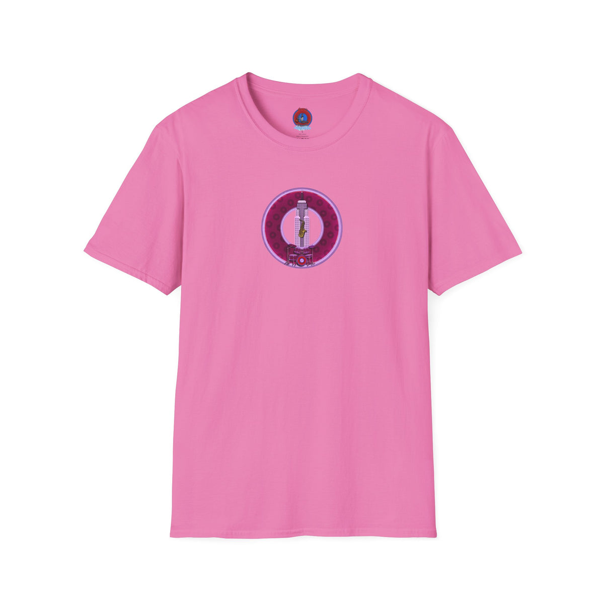 Classic Donut Tee - Unisex Soft-Style - "Simple Prep Donuts" - widemouthed purple/light purple donut